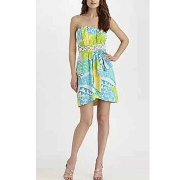 Lilly Pulitzer Jeweled Waistline Strapless Dress - Picture 3 of 13